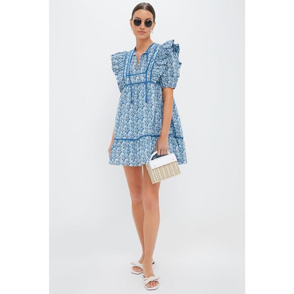 HYACINTH HOUSE Blue Floral Rosaleigh Mini Dress Size XL NWT - Picture 6 of 7